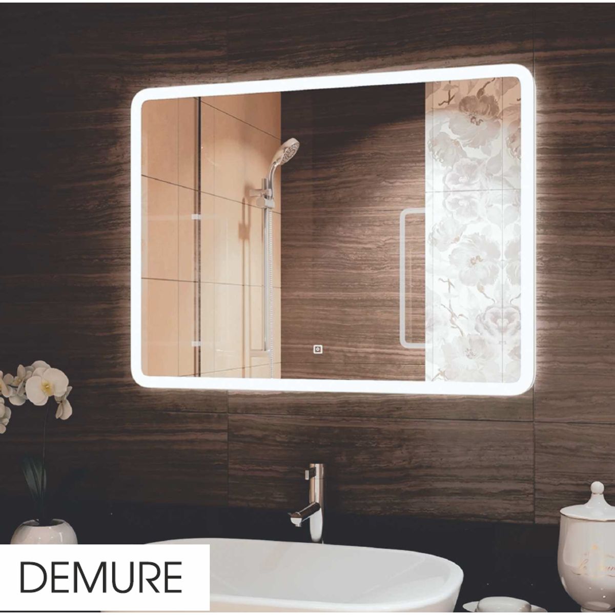 Зеркало Demure LED 800x600 с сенсором ЗЛП221