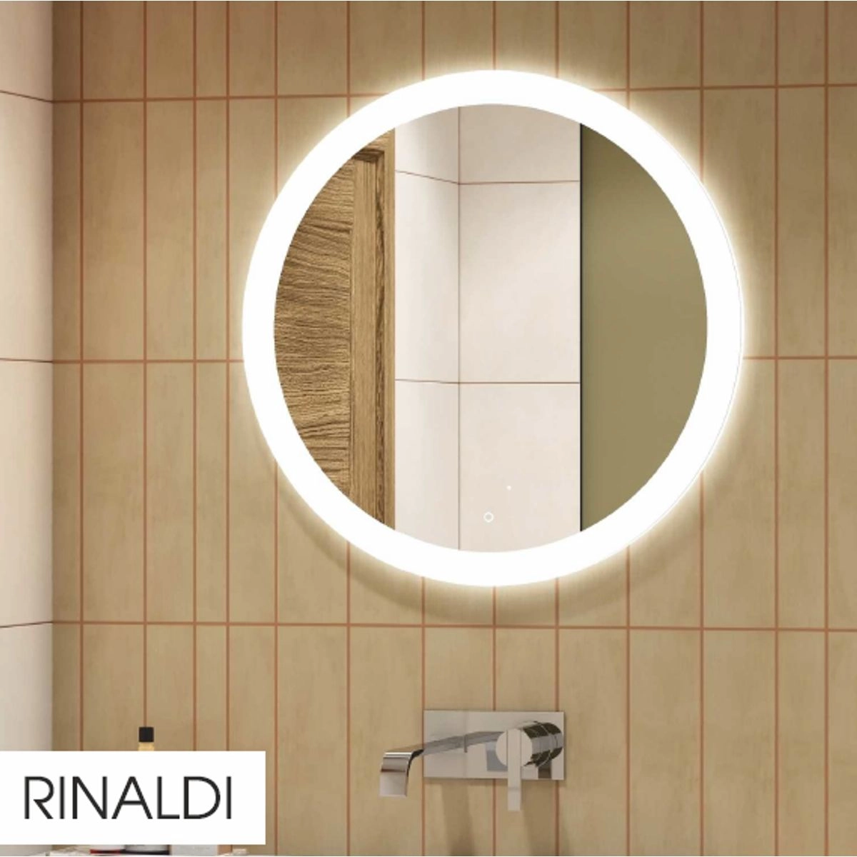 Круглое зеркало Rinaldi D770 LED с сенсором и подогревом ЗЛП179