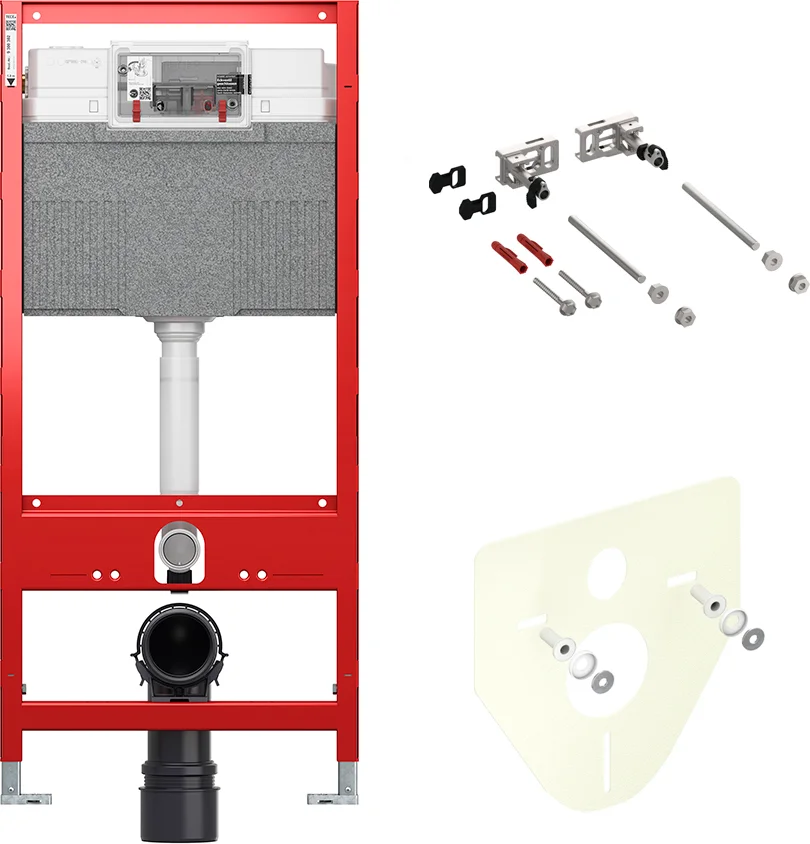 Система инсталляции для унитаза TECE Profil со смывным бачком Uni 2.0 9300302 + 9200010 + 9380014 высота 1120 мм